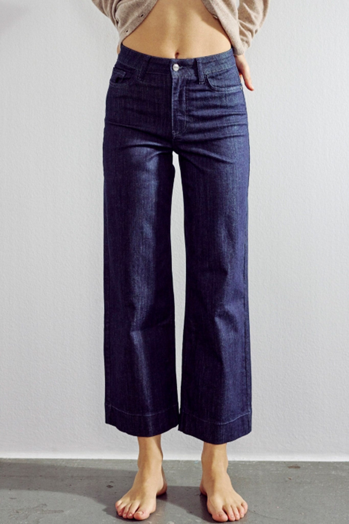 NUParis Cropped Jeans - Dark Blue