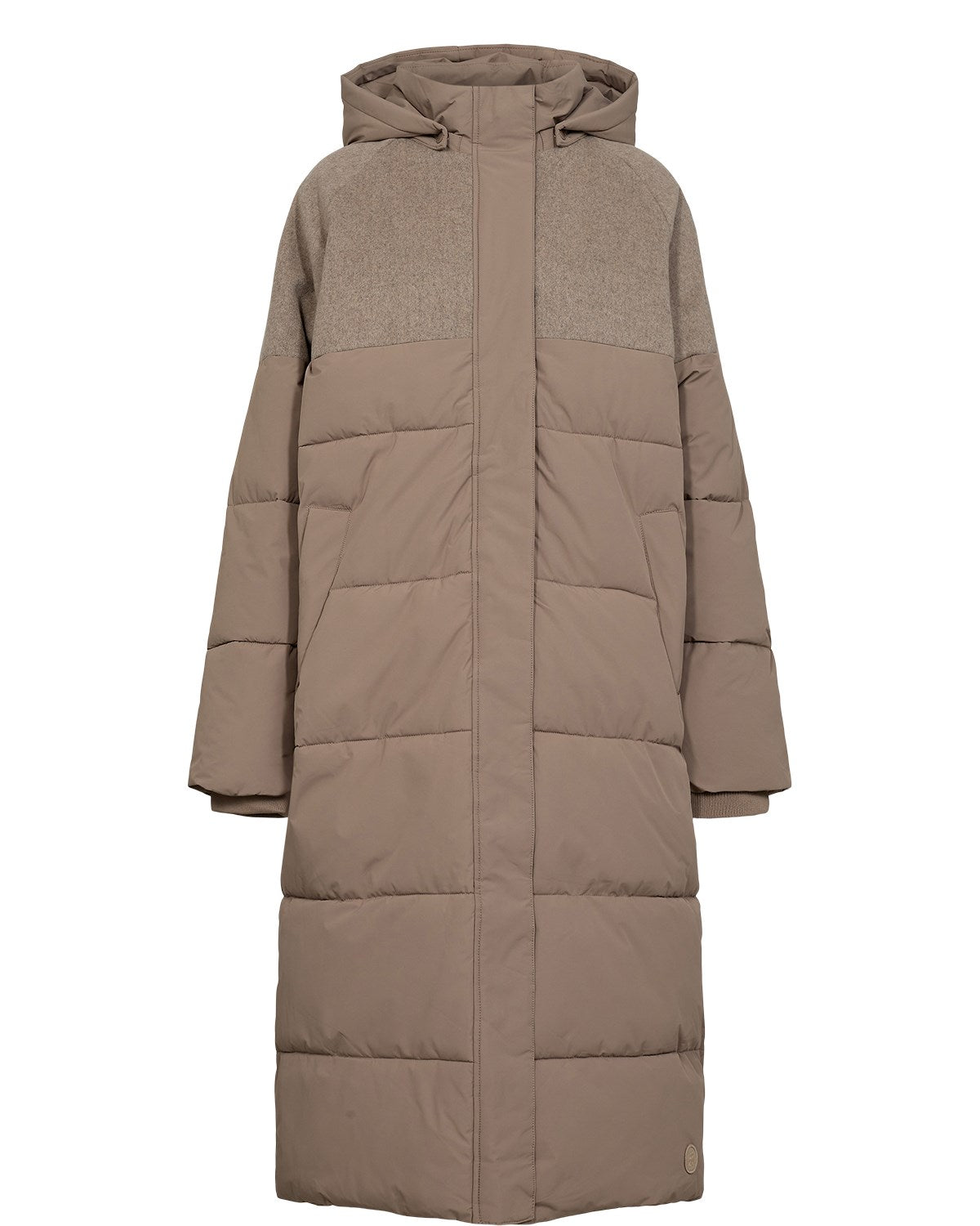 NUWILLOW LONG COAT - Taupe Gray