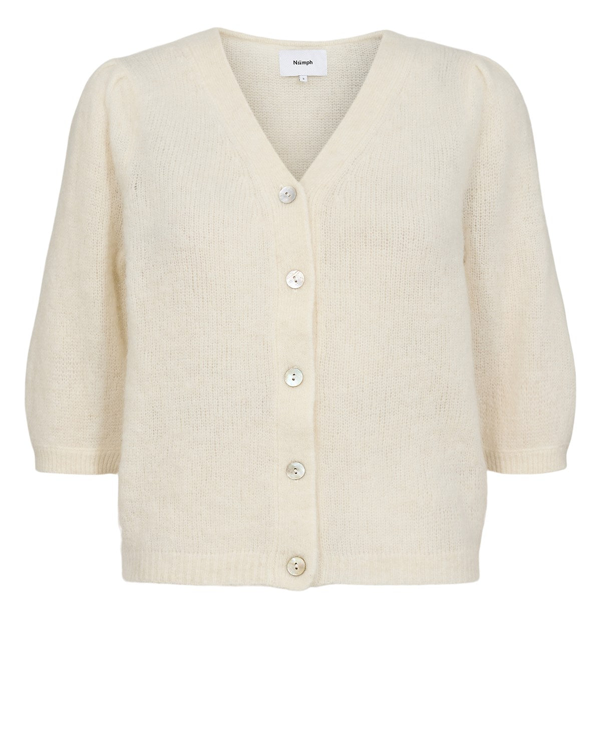 Pcdavis Ls O Neck Frill Cardigan Cloud Dancer