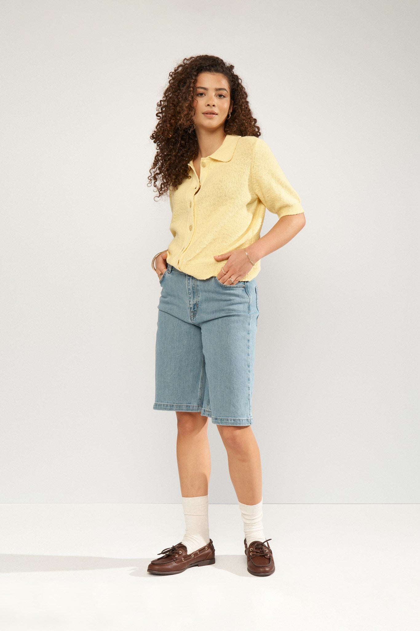 NUBARCELONA SHORTS B3010 - Light Blue Denim