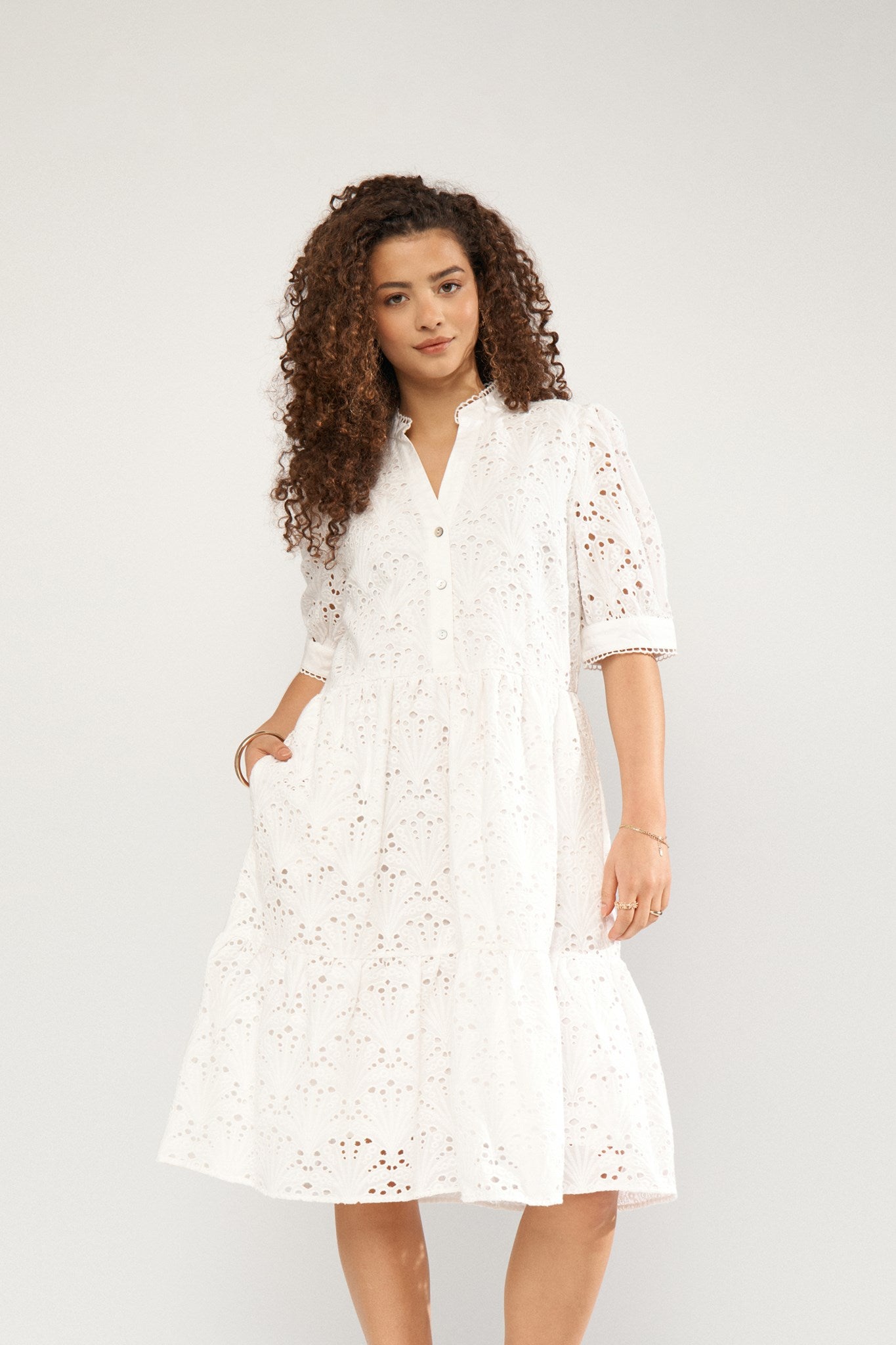 NUMAYA DRESS - Bright White