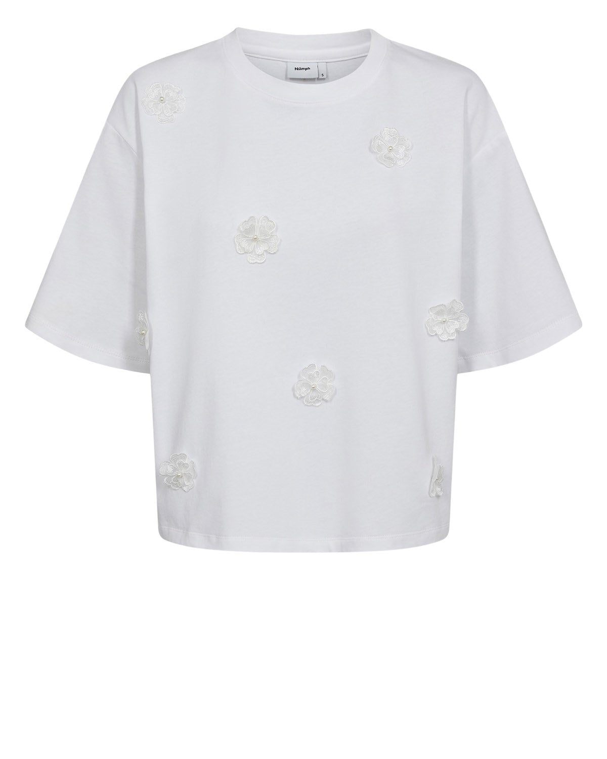 NUFLEURA LONG T-SHIRT - Bright White