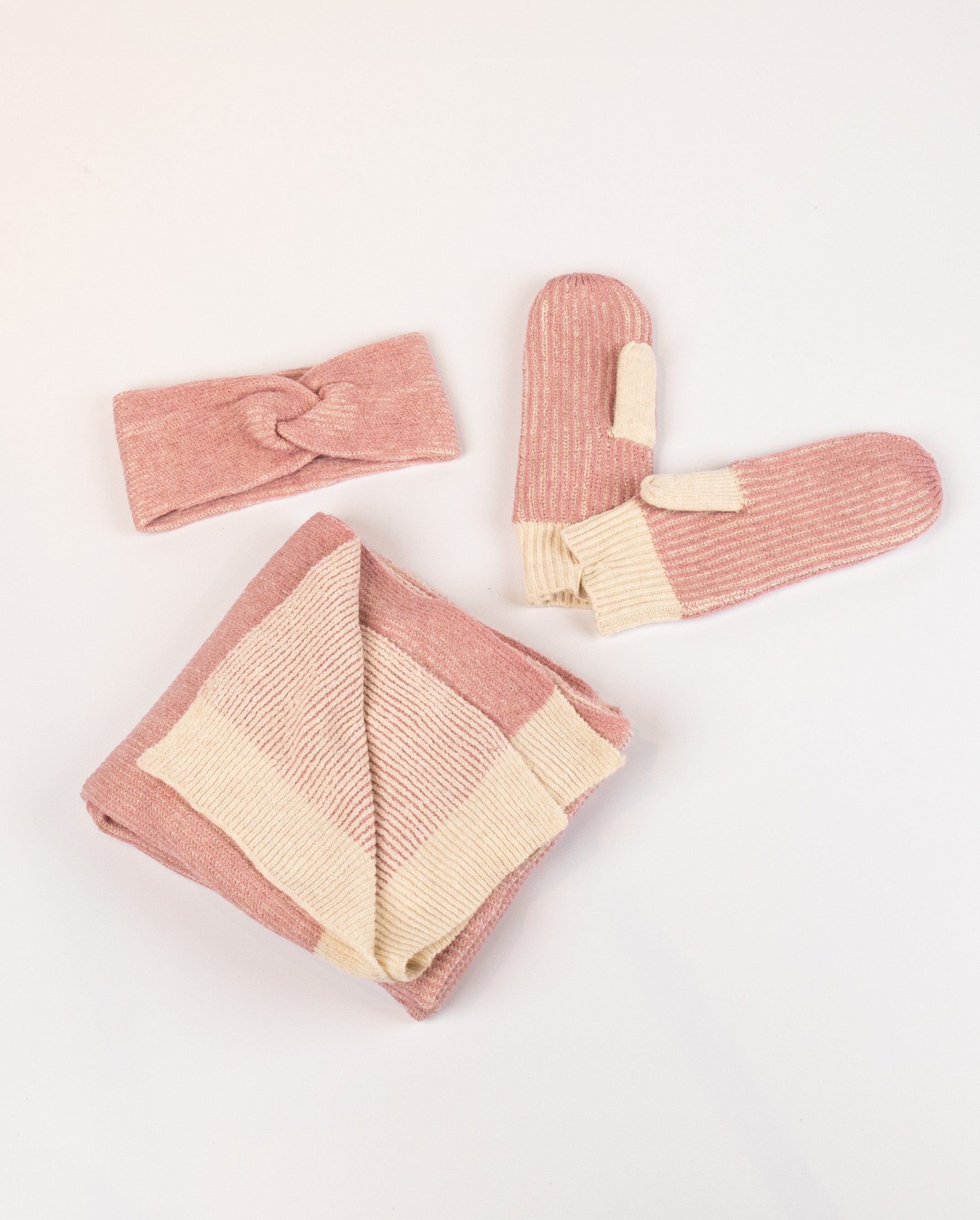 NUCAMILLE SET (Headband/Gloves/Scarf) - Lilas