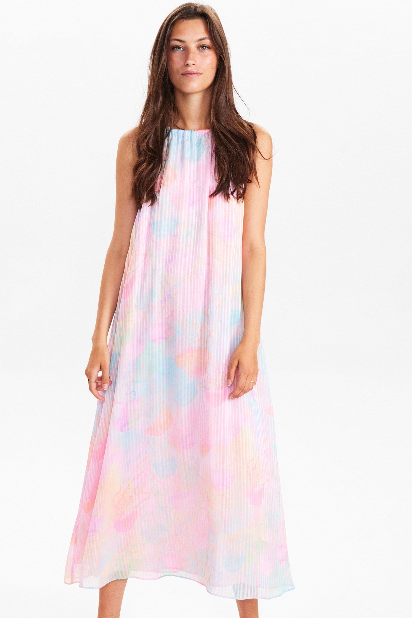 PRE-OWNED NURIKKE HALTERNECK DRESS - Pinkesque