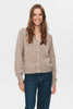 NURIETTE V-NECK CARDIGAN - Taupe Gray