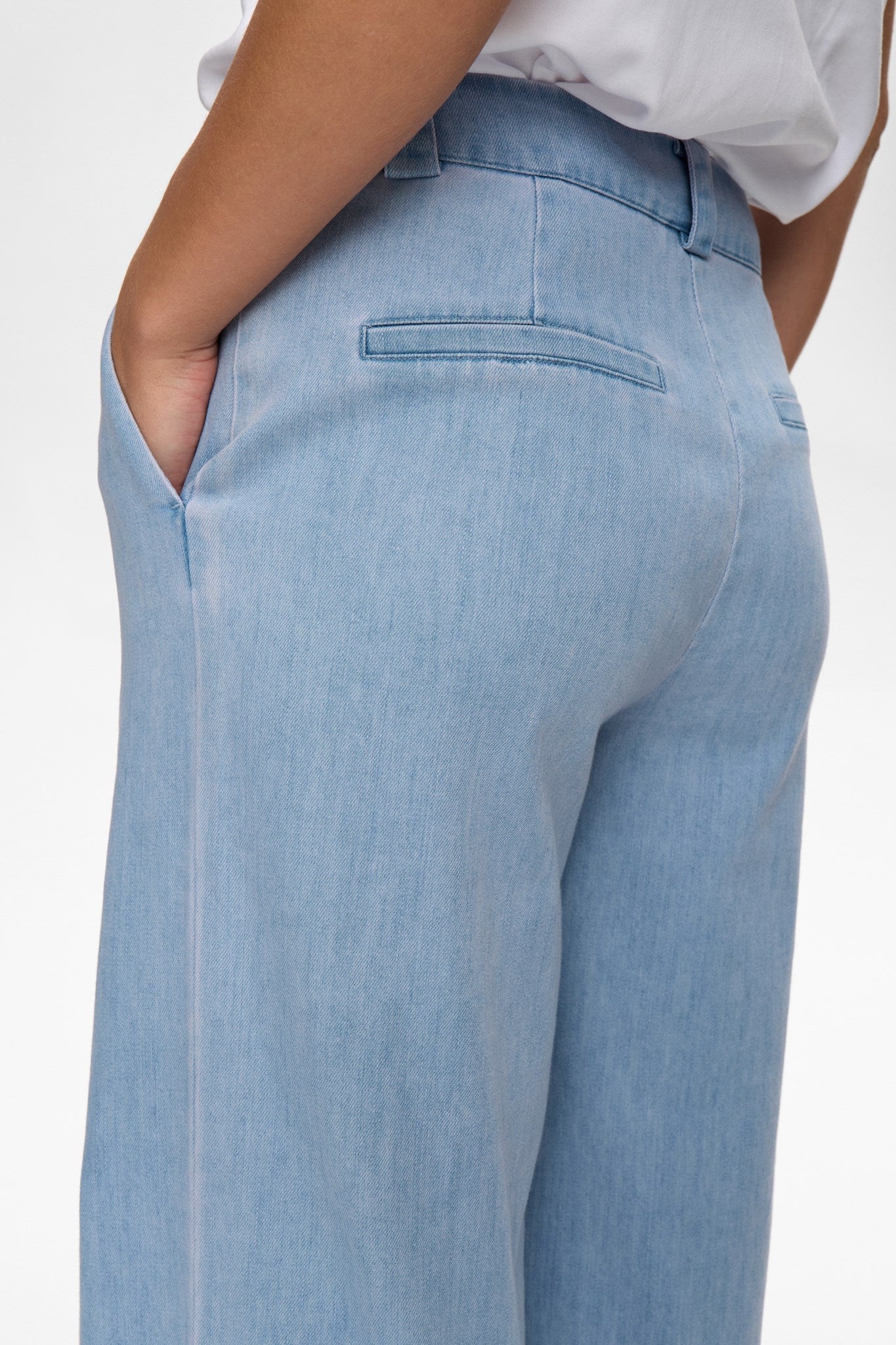 NUALETTA - PANTS - Light Blue Denim