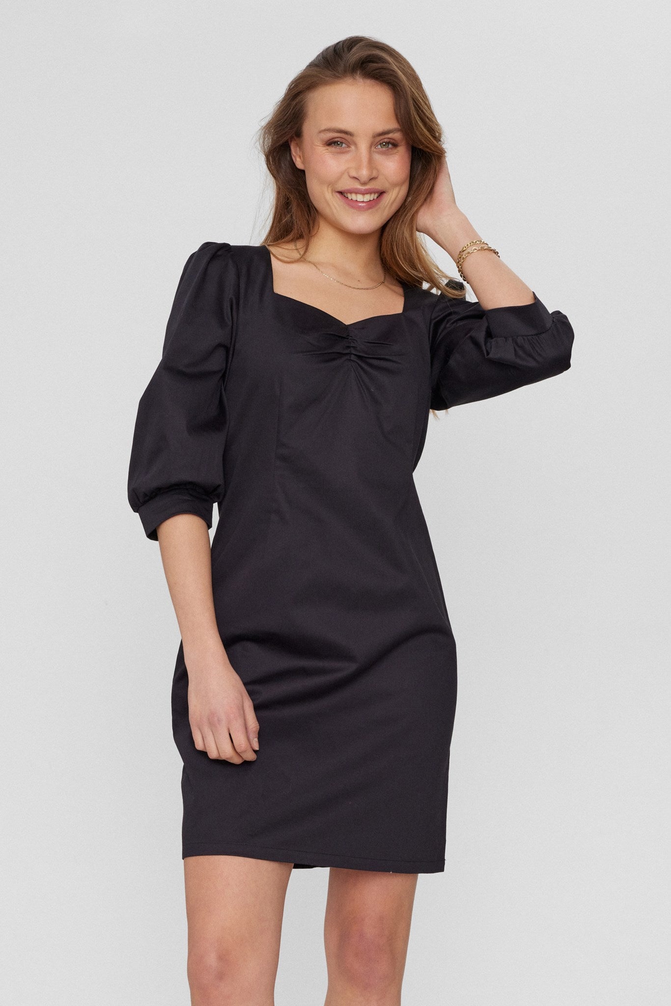 NUJUNO SWEAT DRESS - Caviar