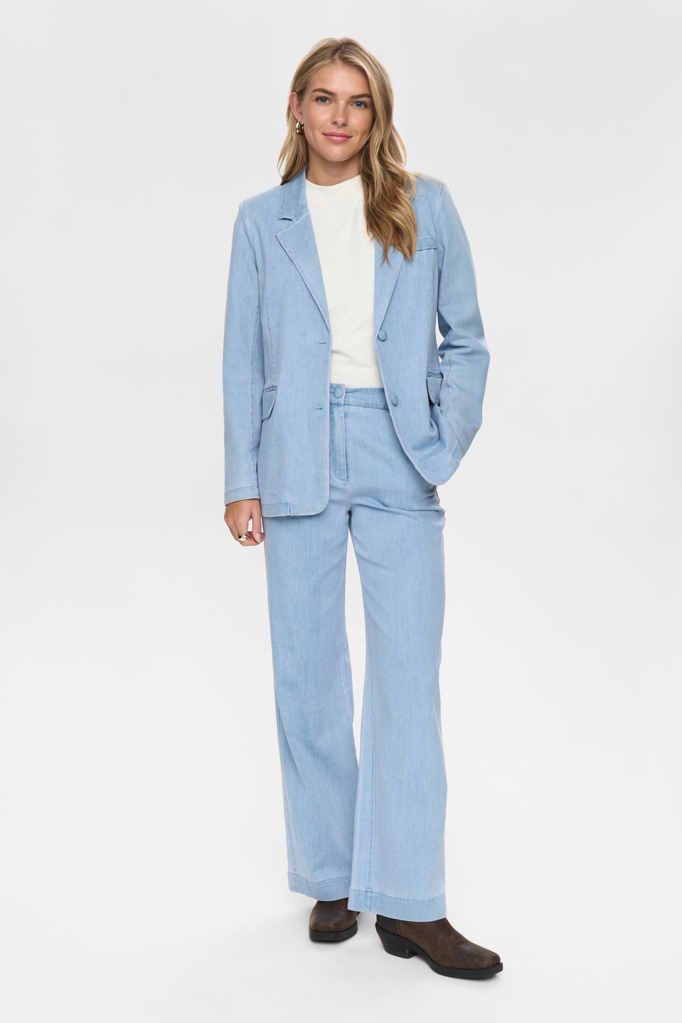 NUALETTA - BLAZER - Light Blue Denim
