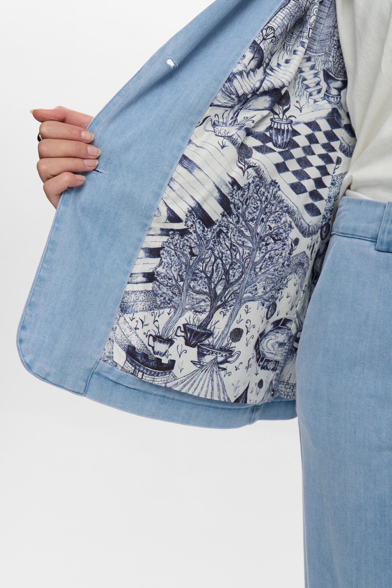 NUALETTA - BLAZER - Light Blue Denim