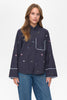 NUCHIRO BOXY SHIRT - Dark Sapphire