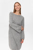 NURIETTE BOATNECK DRESS - Medium Grey mel