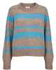 NURIETTE WIDE STRIPE PULLOVER - Aquarius