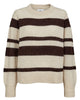 NURIETTE WIDE STRIPE PULLOVER - Black Coffee