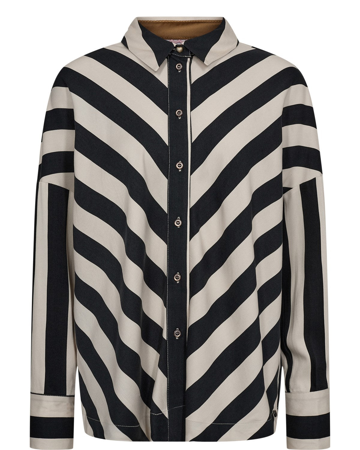NUMINZU STRIPE SHIRT - Caviar