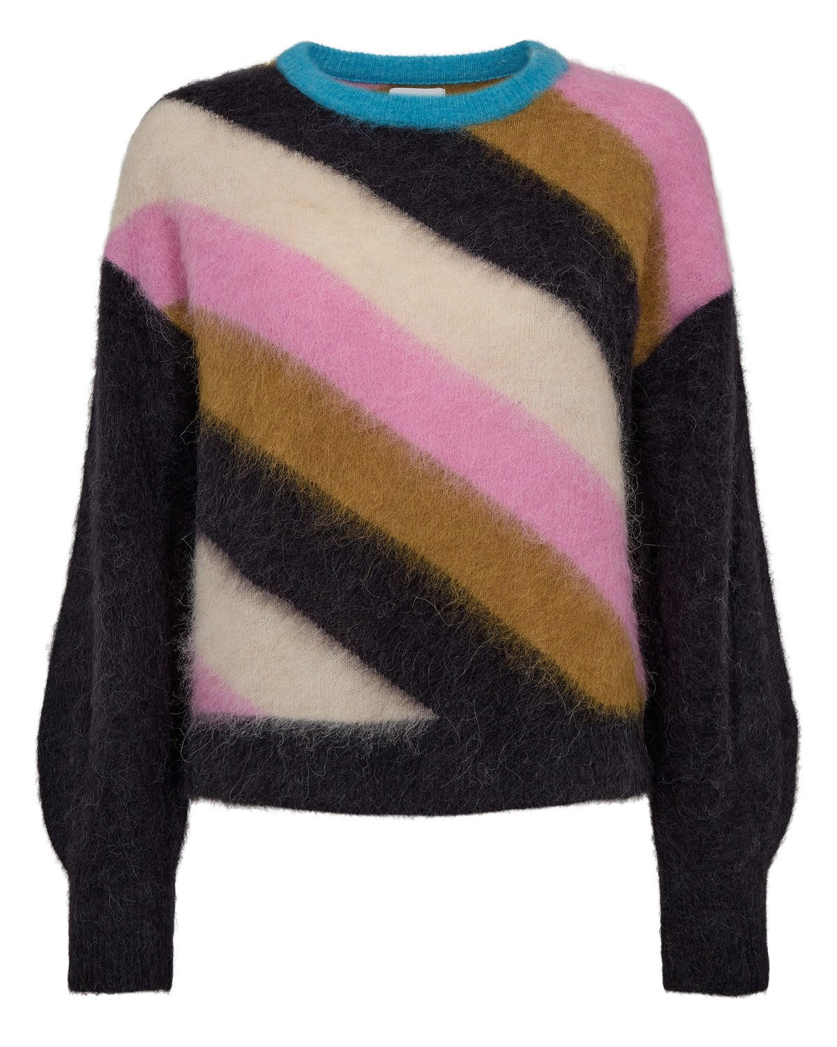 NUSURI MULTI STRIPE PULLOVER - Obsidian