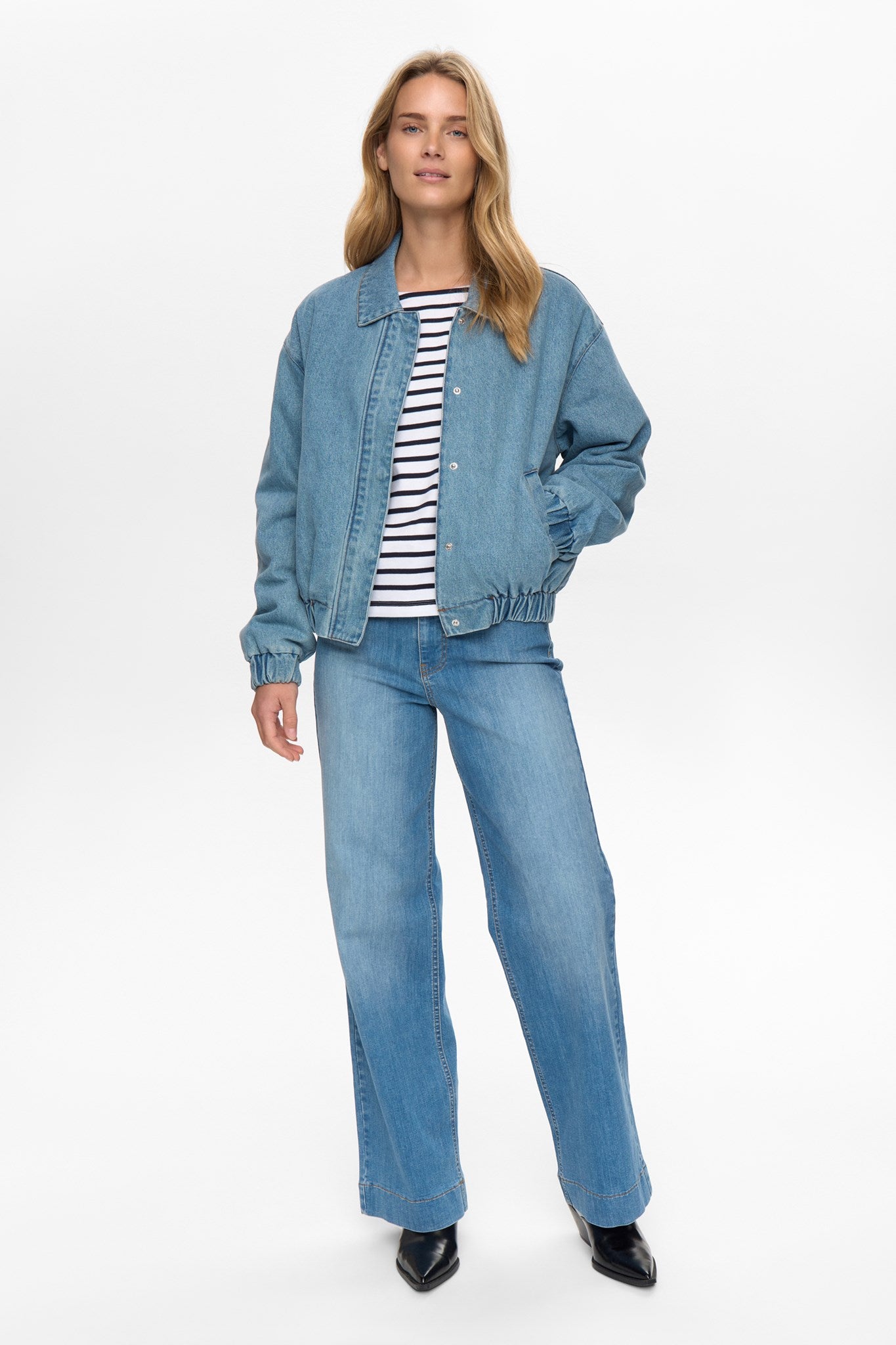NUDENIMA JACKET - Medium Blue Denim
