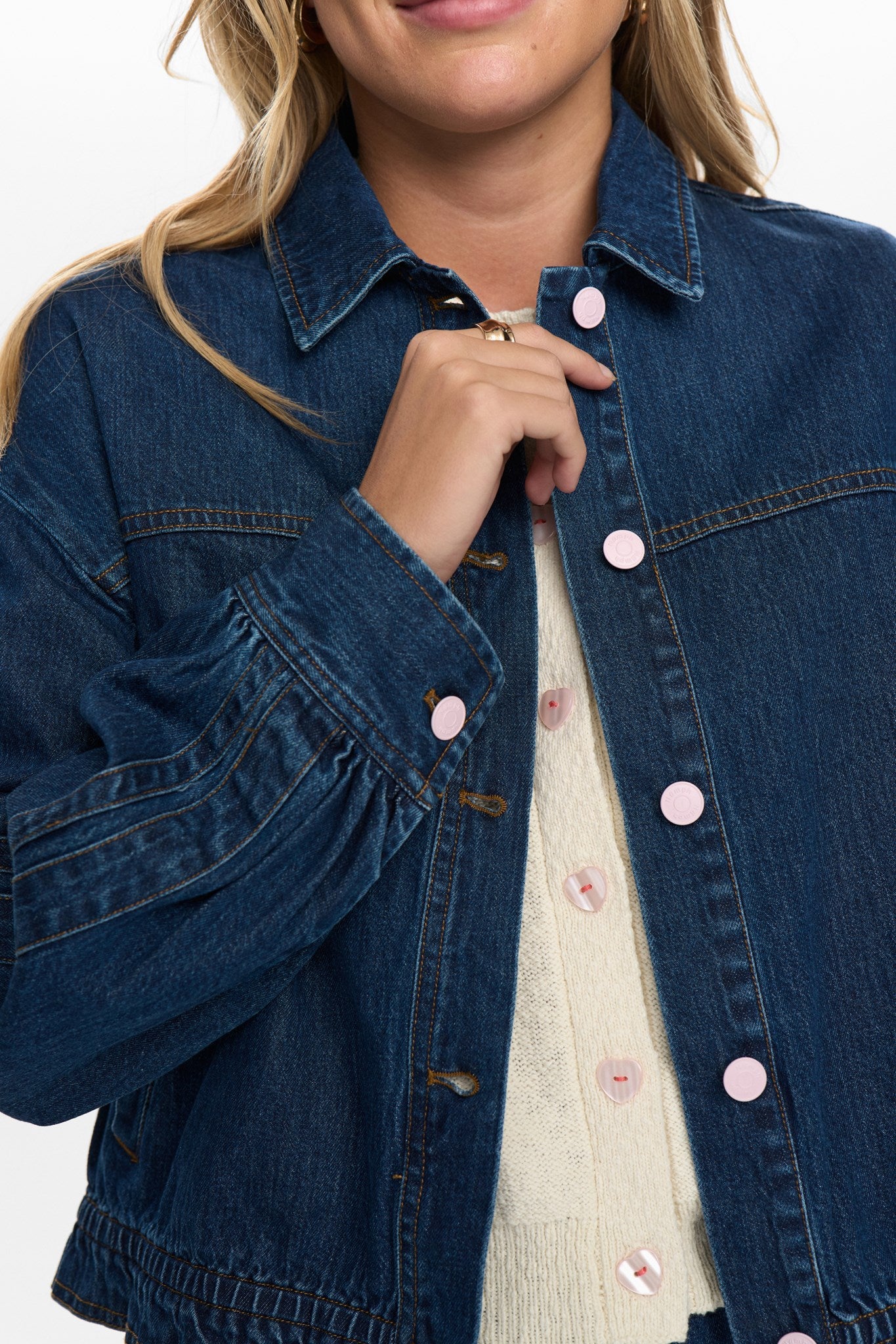 NUADDISON JACKET - Medium Blue Denim