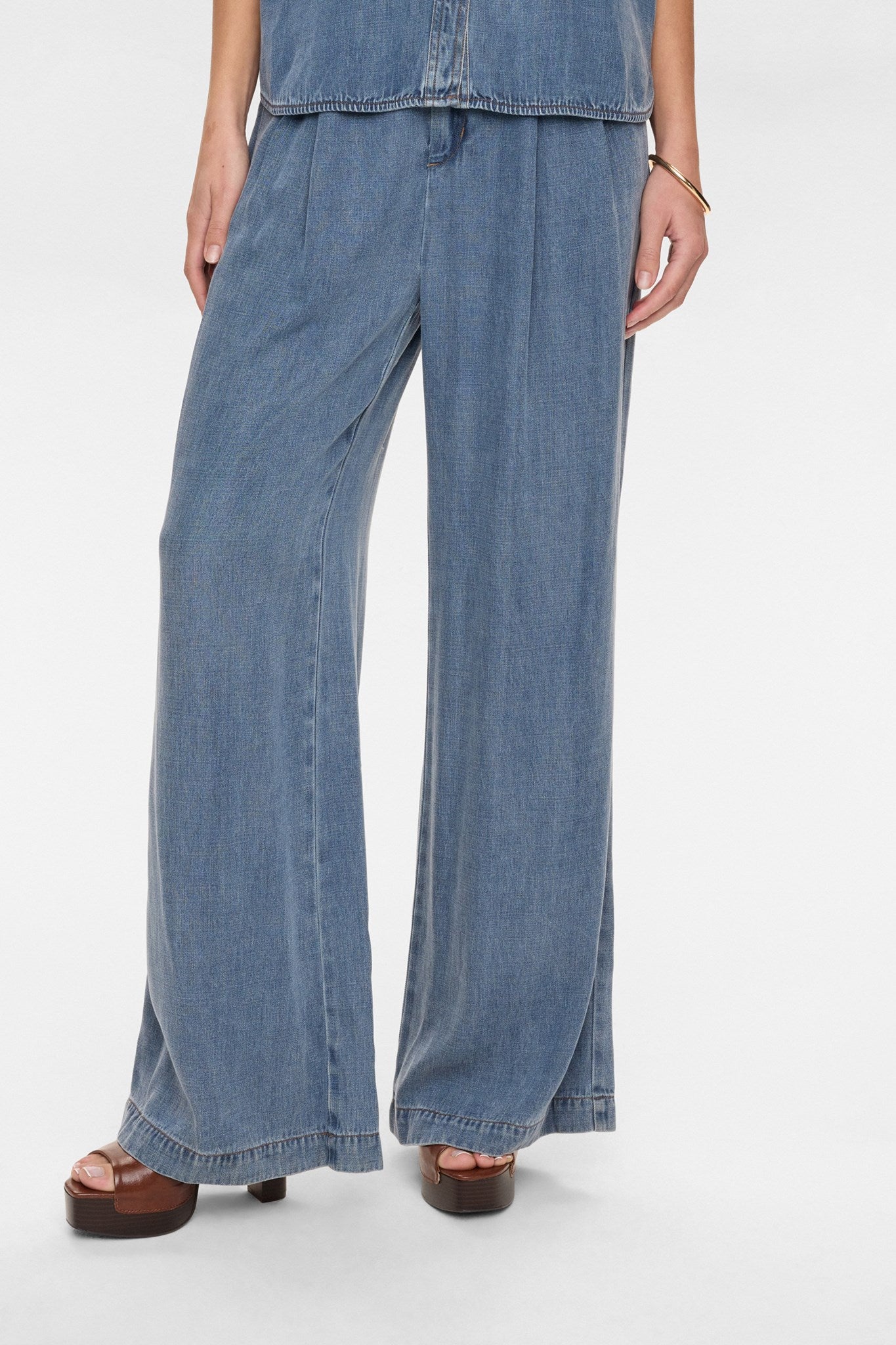 NUELIDA PANTS - Snow Washed Denim