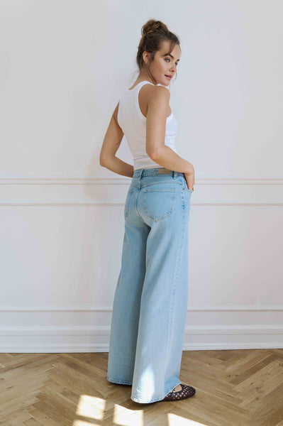 NUPISA HR WIDE JEANS - S3010 - Light Blue Denim – Numph DK