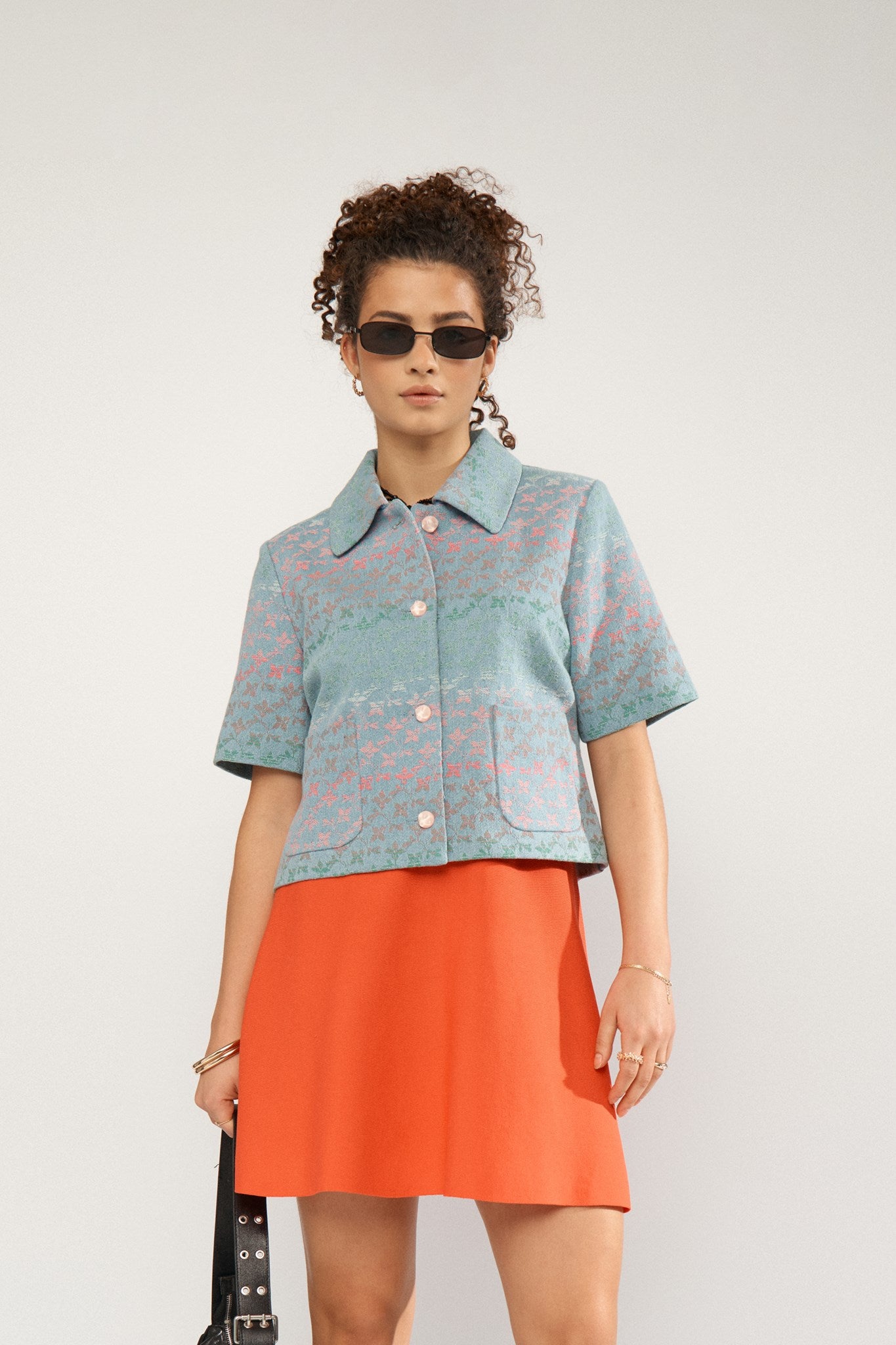 NUSANNIE SS BLAZER - Medium Blue Denim
