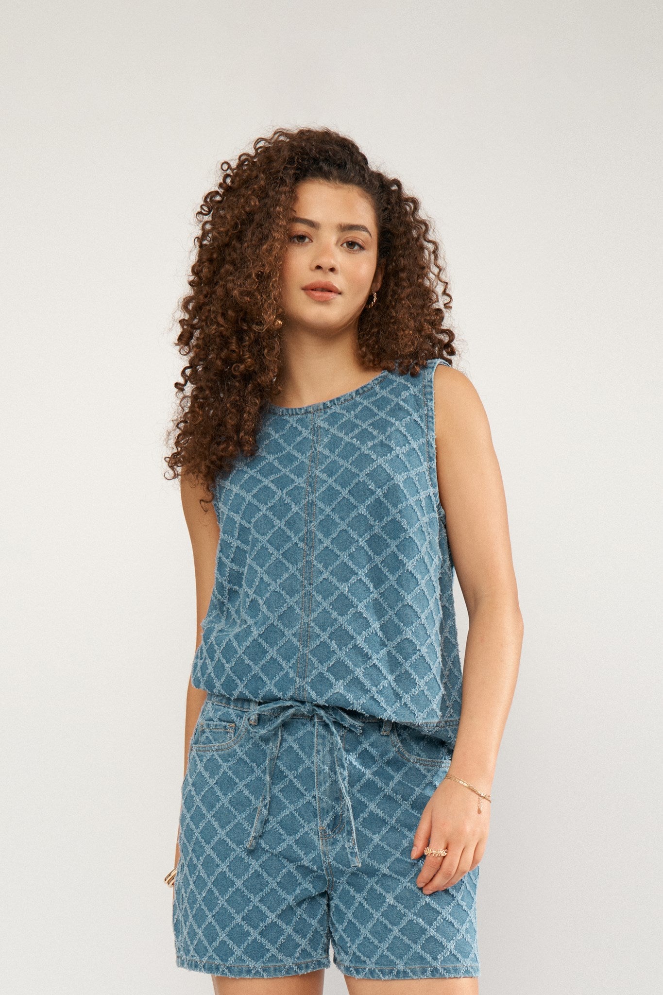 NUEMILIA TOP - Medium Blue Denim
