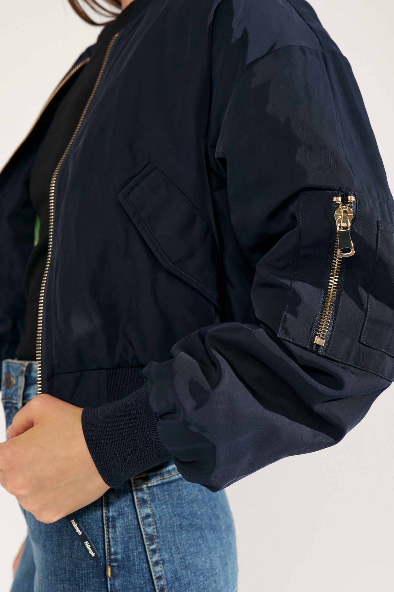 NUMIANNA CROPPED BOMBER JACKET - Salute – Numph DK