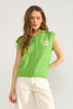 NURIETTE CHECK VEST - Jasmine Green