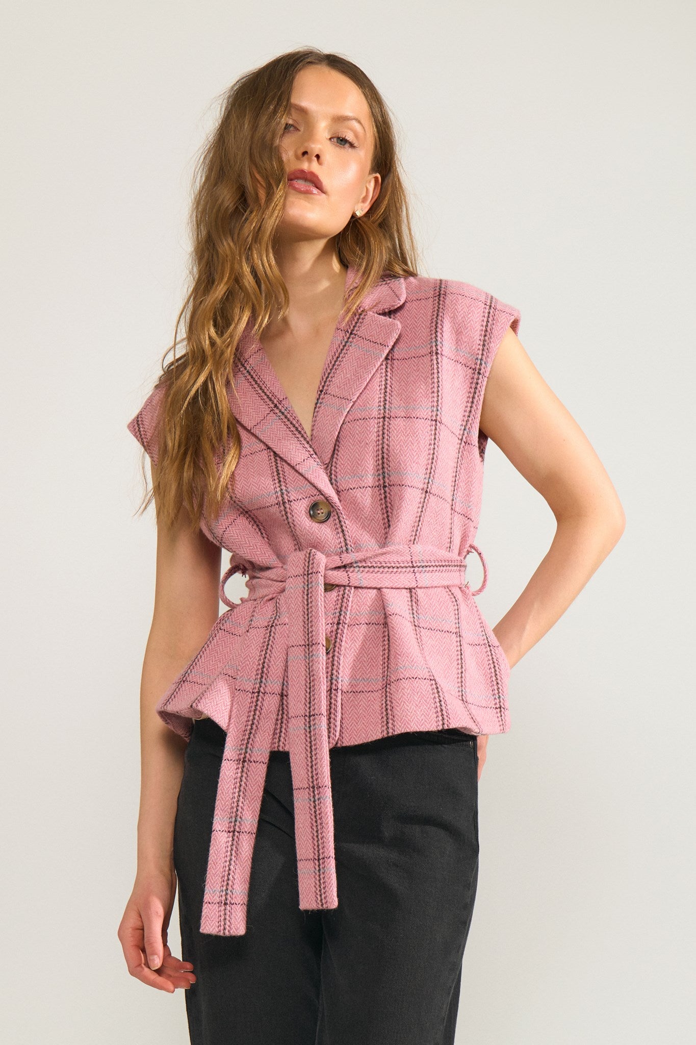 ダウンベスト DAIRIKU  pinup girl batting nylon vest NUKIMMI VEST - Pink Lady
