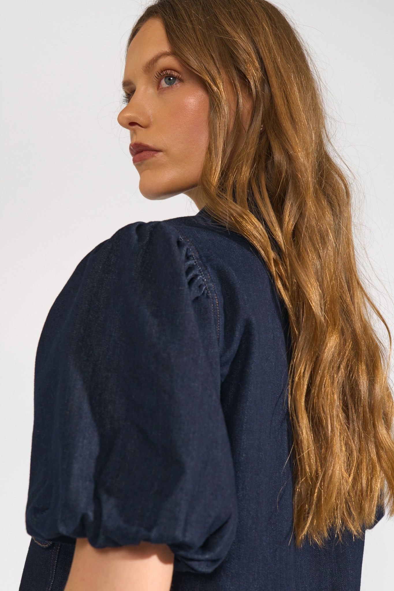 NUALETTA SS SHIRT - Dark Blue Denim – Numph DK