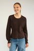 NUSURI PEPLUM PULLOVER - Black Coffee