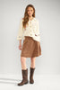 NUCELISE MINI SKIRT - Deep Taupe