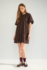 NUTABITHA SHORT DRESS - Black Coffee