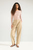 NUCARLIE CARROT PANTS - Silver Mink