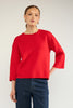 NUMARTA 3/4 SLEEVE PULLOVER - Goji Berry