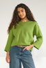 NUMARTA 3/4 SLEEVE PULLOVER - Calla Green