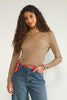 NUSINE STRIPED MESH BLOUSE - Sahara Sun