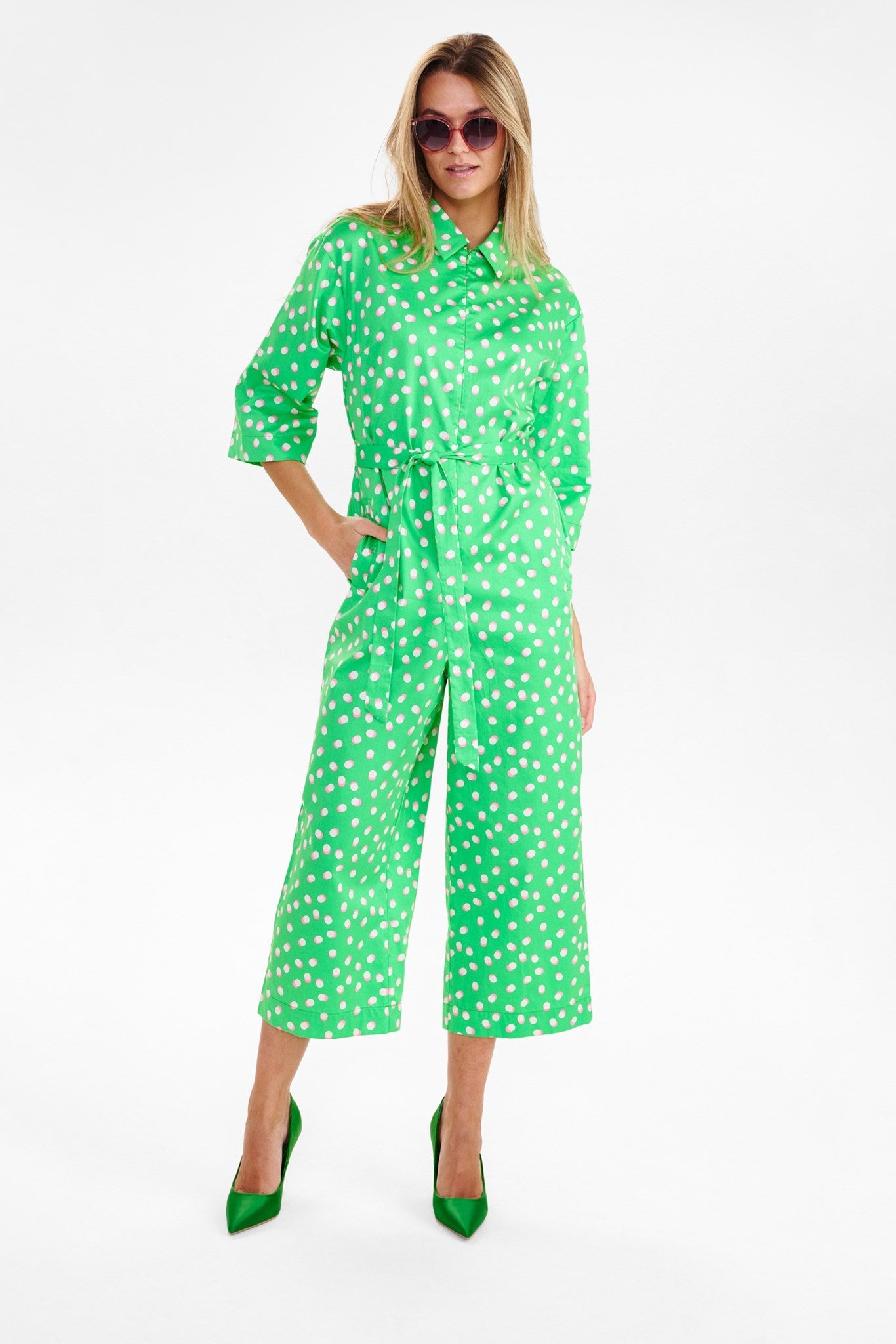 PRE-OWNED NUPAULA JUMPSUIT  - Poison green