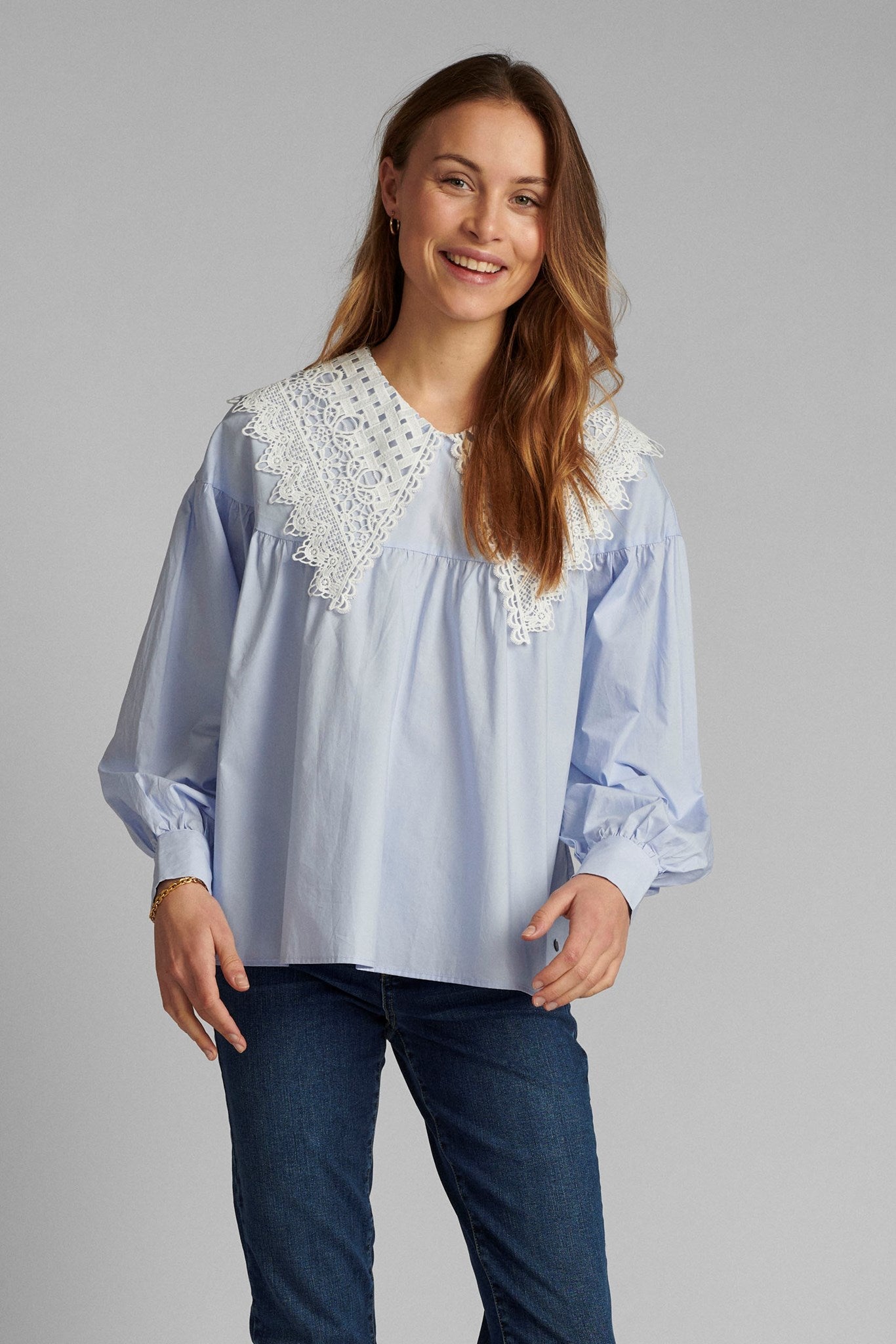 PRE-OWNED NUCINDY LS SHIRT - Airy Blue