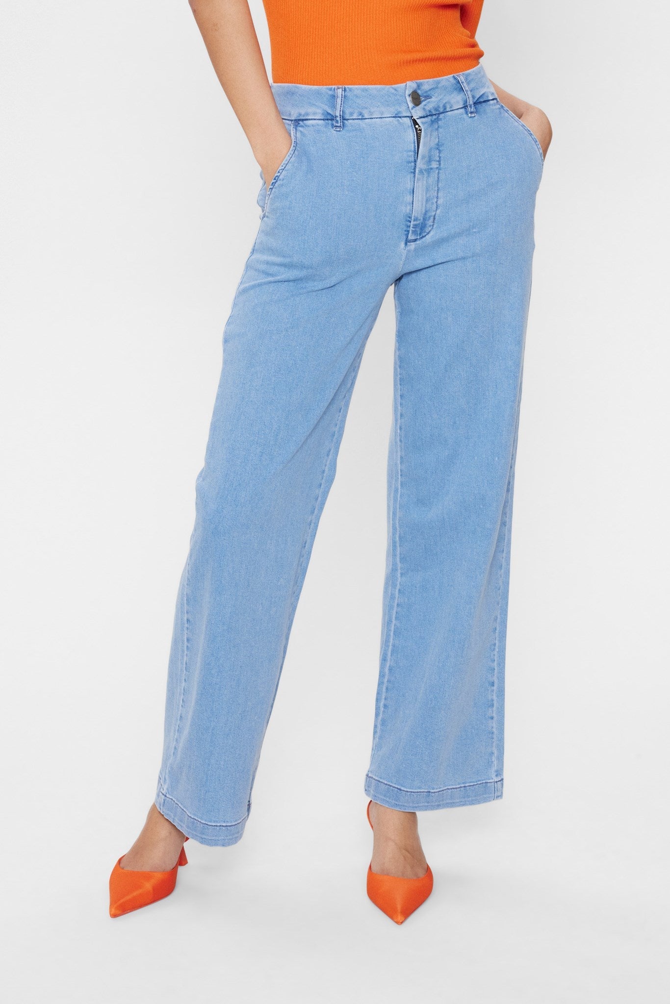 PRE-OWNED NUAMBER PANTS - Light Blue Denim