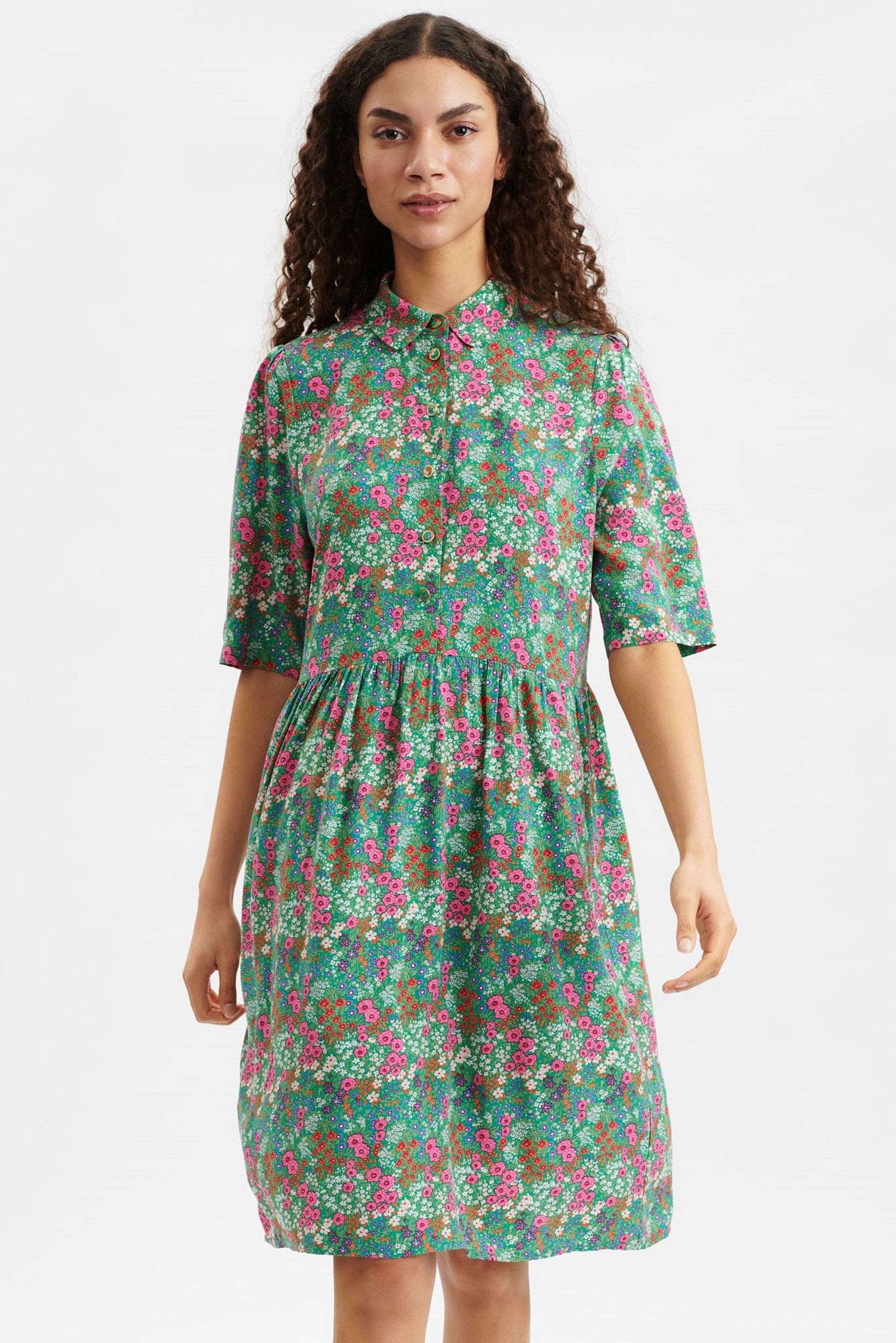 NUGRETA SHORT DRESS - Simply Green – Numph COM