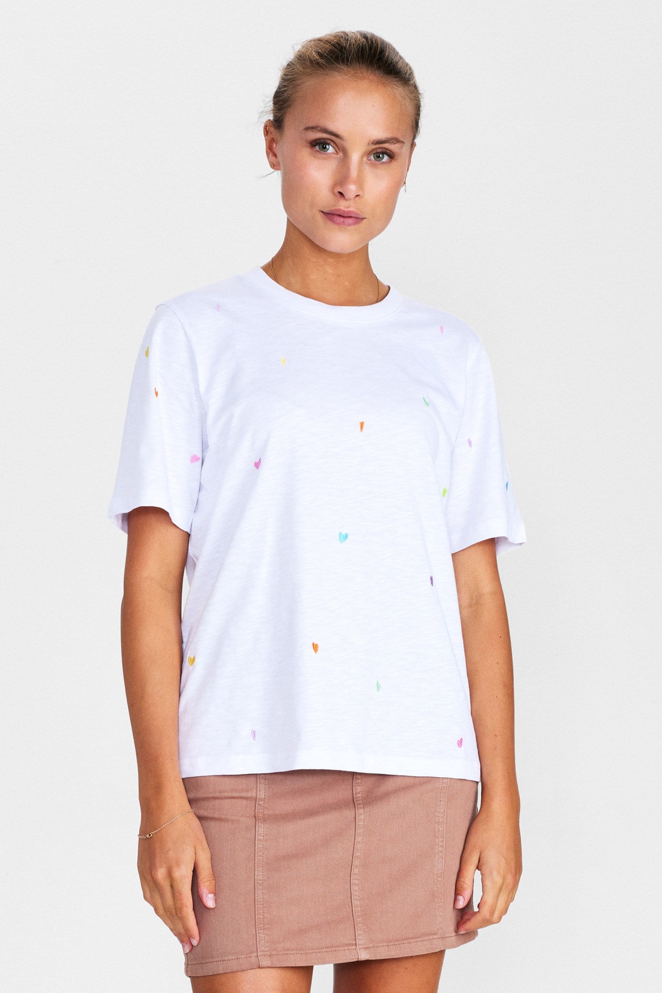 NUKRISTIN TEE - GOTS - Bright White – Numph COM