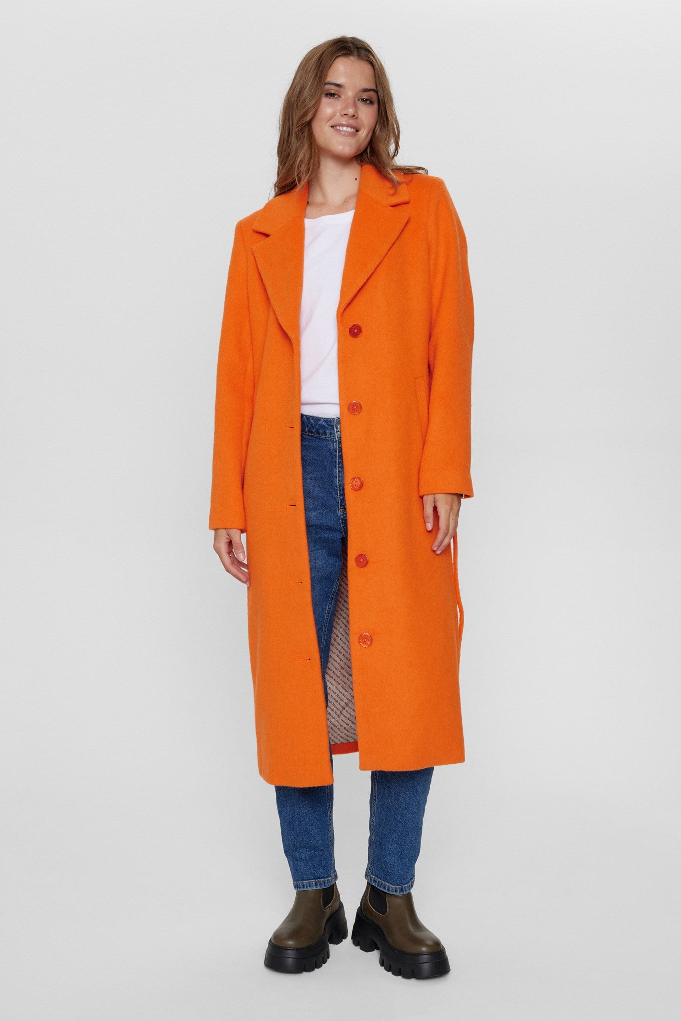 Orange discount duster coat