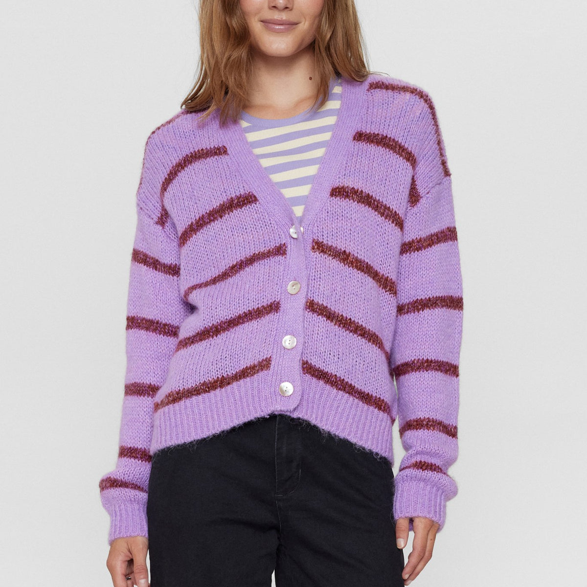 NUTARA CARDIGAN - African Violet